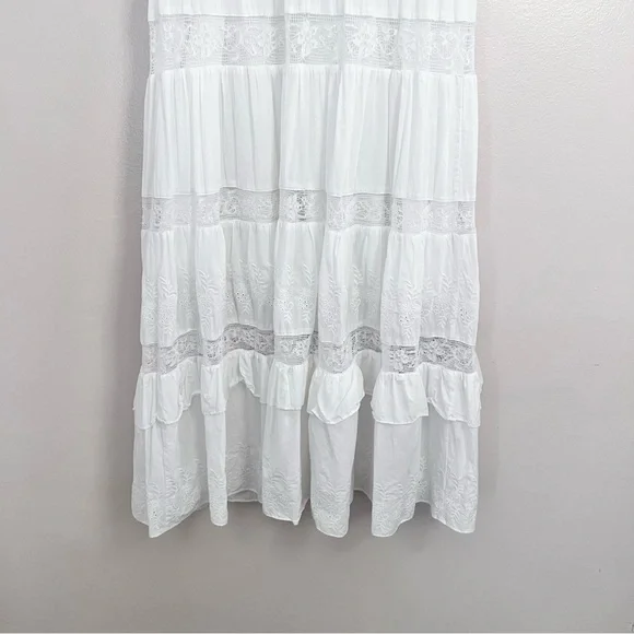 🎀 LoveShackFancy for Target Phoebe White Button-Up Dress - Picture 10 of 16